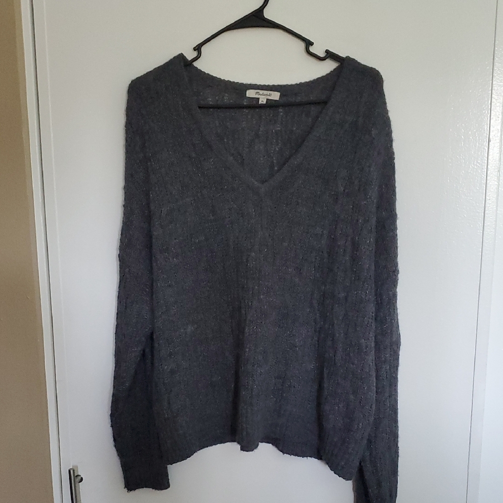 Madewell Heather Gray Knit Sweater